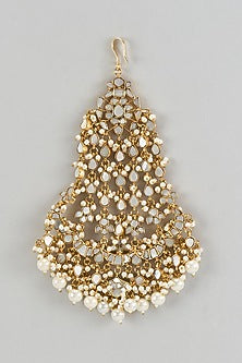 Gold Finish Mother of Pearl & Pearl Beaded Pasa