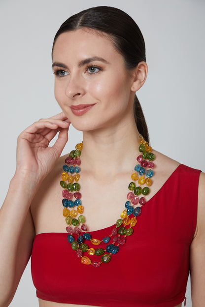 Multi Colored Beaded Necklace