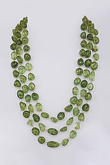 Green Glass Beaded Necklace