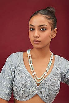 White Finish Baroque Pearl Necklace