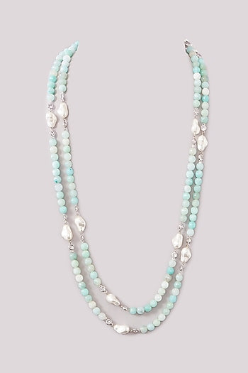White Finish Baroque Pearl Necklace