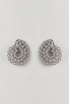 Black Rhodium Finish Zircon Dangler Earrings