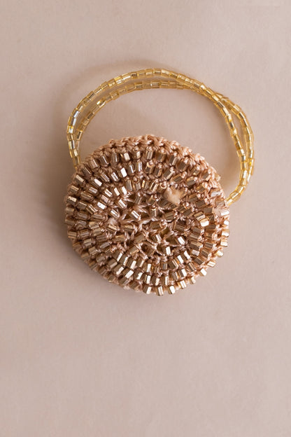 Gold Beaded Napkin Rings