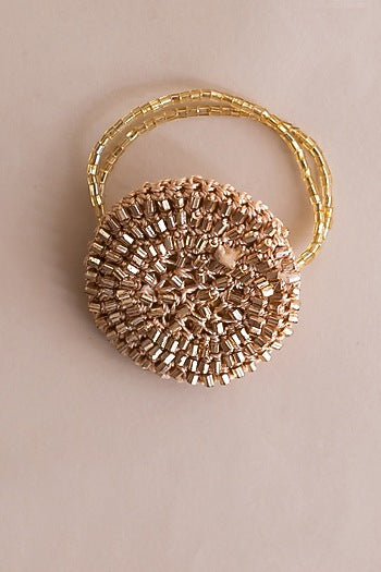 Gold Beaded Napkin Rings