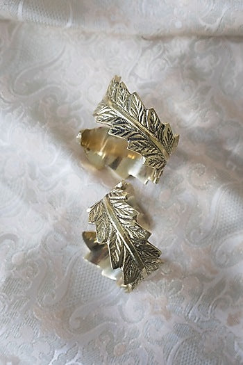 Golden Luxury Leaf Napkin Ring