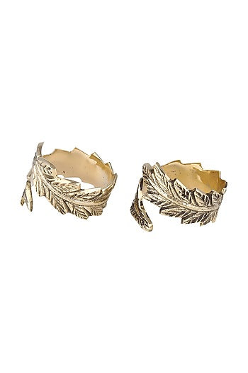 Golden Luxury Leaf Napkin Ring