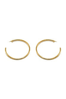 Gold Plated Handcrafted Hoop Earrings