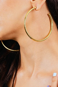 Gold Plated Handcrafted Hoop Earrings