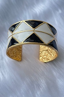 Gold Plated Handcrafted Enameled Cuff