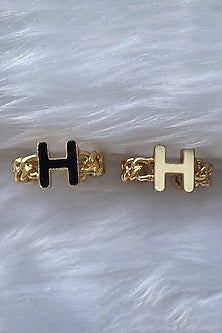 Gold Plated Handcrafted Initial Ring