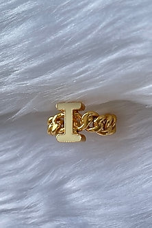 Gold Plated Handcrafted Initial Ring