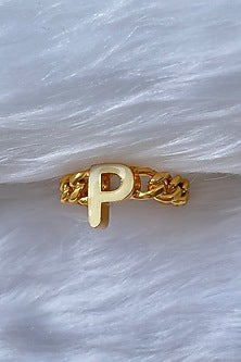 Gold Plated Handcrafted Initial Ring