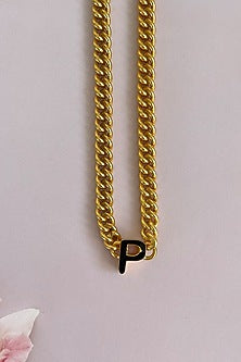 Gold Plated Handcrafted Initial Choker Necklace