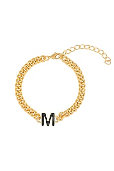 Gold Plated Handcrafted Initial Bracelet