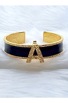 Gold Plated Handcrafted Initial Cuff