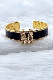 Gold Plated Handcrafted Initial Cuff
