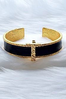 Gold Plated Handcrafted Initial Cuff