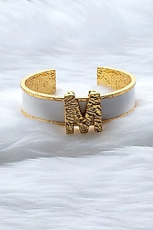 Gold Plated Handcrafted Initial Cuff