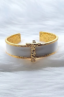 Gold Plated Handcrafted Initial Cuff