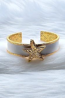 Gold Plated Handcrafted Initial Cuff