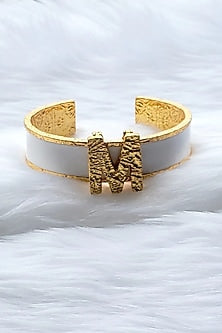 Gold Plated Handcrafted Initial Cuff