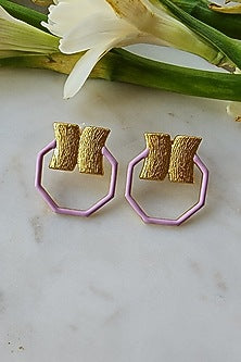 Gold Plated Handcrafted Hoop Earrings