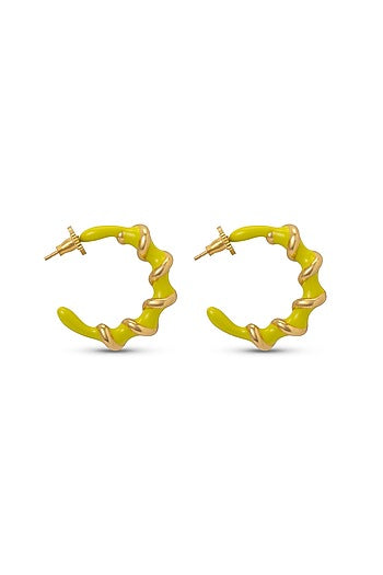 Gold Plated Handcrafted Hoop Earrings