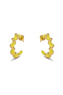 Gold Plated Handcrafted Hoop Earrings