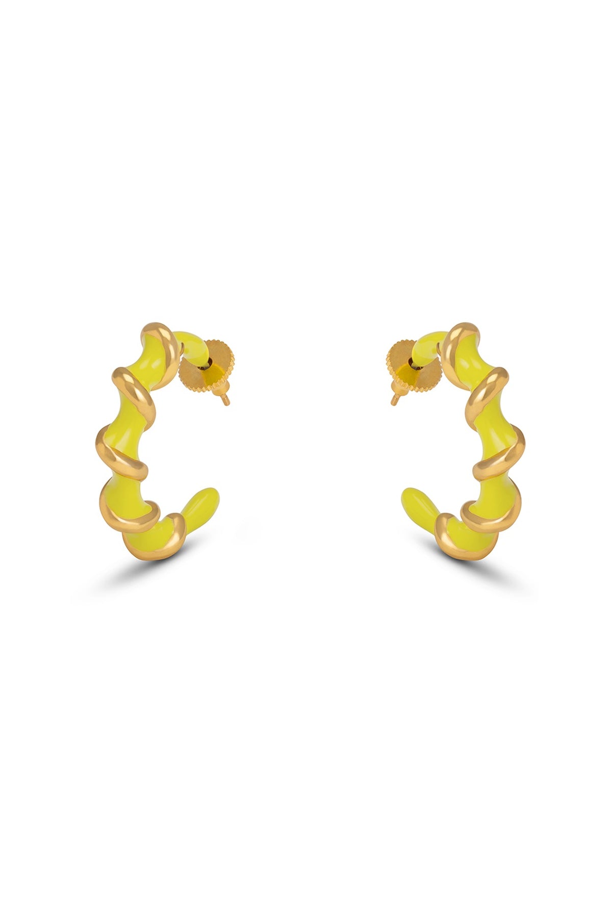 Gold Plated Handcrafted Hoop Earrings