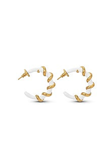 Gold Plated Handcrafted Hoop Earrings