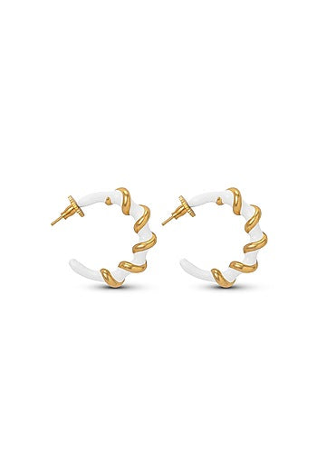 Gold Plated Handcrafted Hoop Earrings