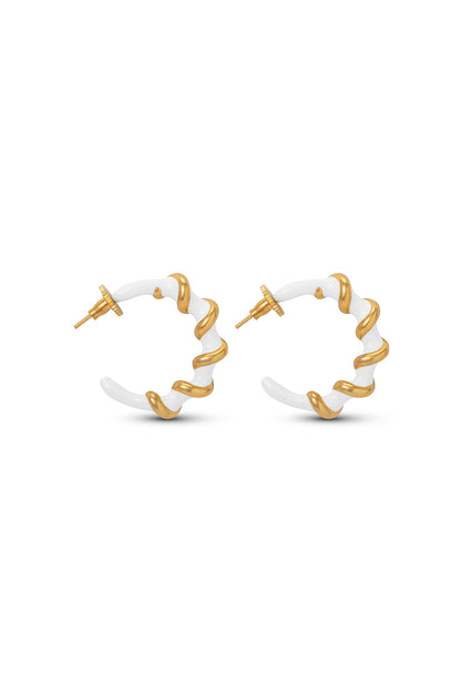Gold Plated Handcrafted Hoop Earrings