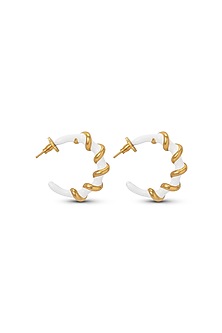 Gold Plated Handcrafted Hoop Earrings