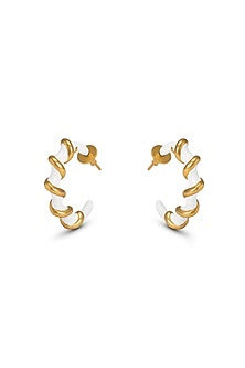 Gold Plated Handcrafted Hoop Earrings
