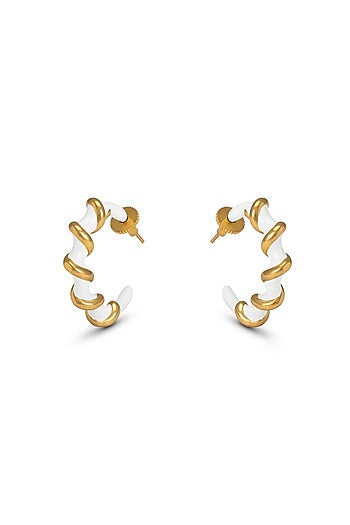 Gold Plated Handcrafted Hoop Earrings