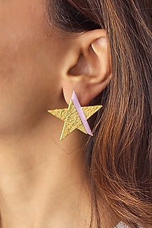 Gold Plated Handcrafted Hoop Earrings