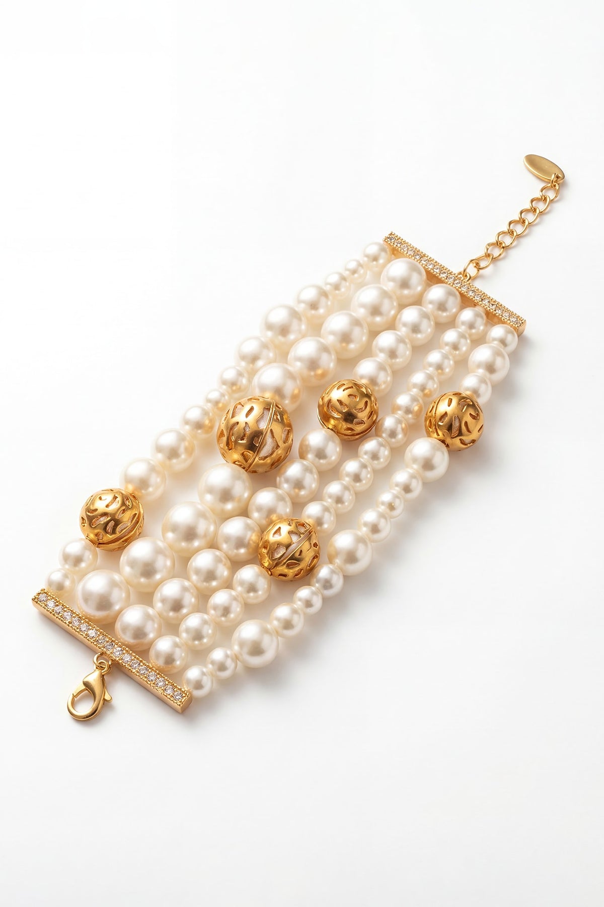Gold Plated Pearl Bracelet