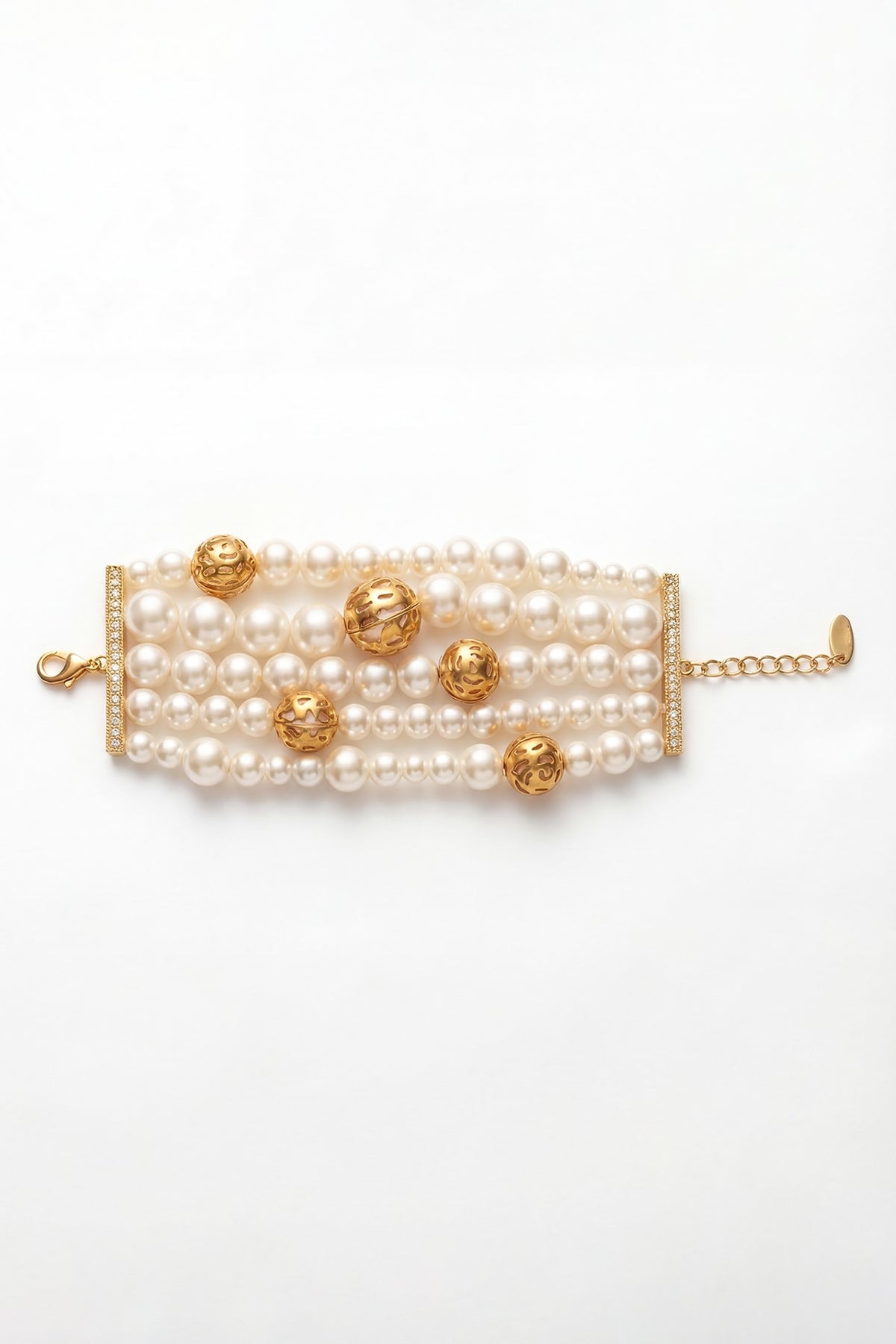 Gold Plated Pearl Bracelet