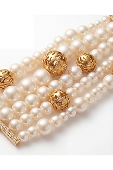 Gold Plated Pearl Bracelet