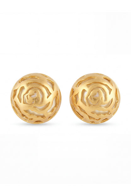 Gold Plated Floral Stud Earrings