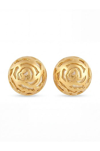 Gold Plated Floral Stud Earrings