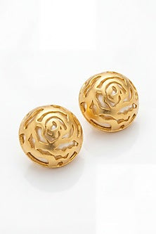 Gold Plated Floral Stud Earrings
