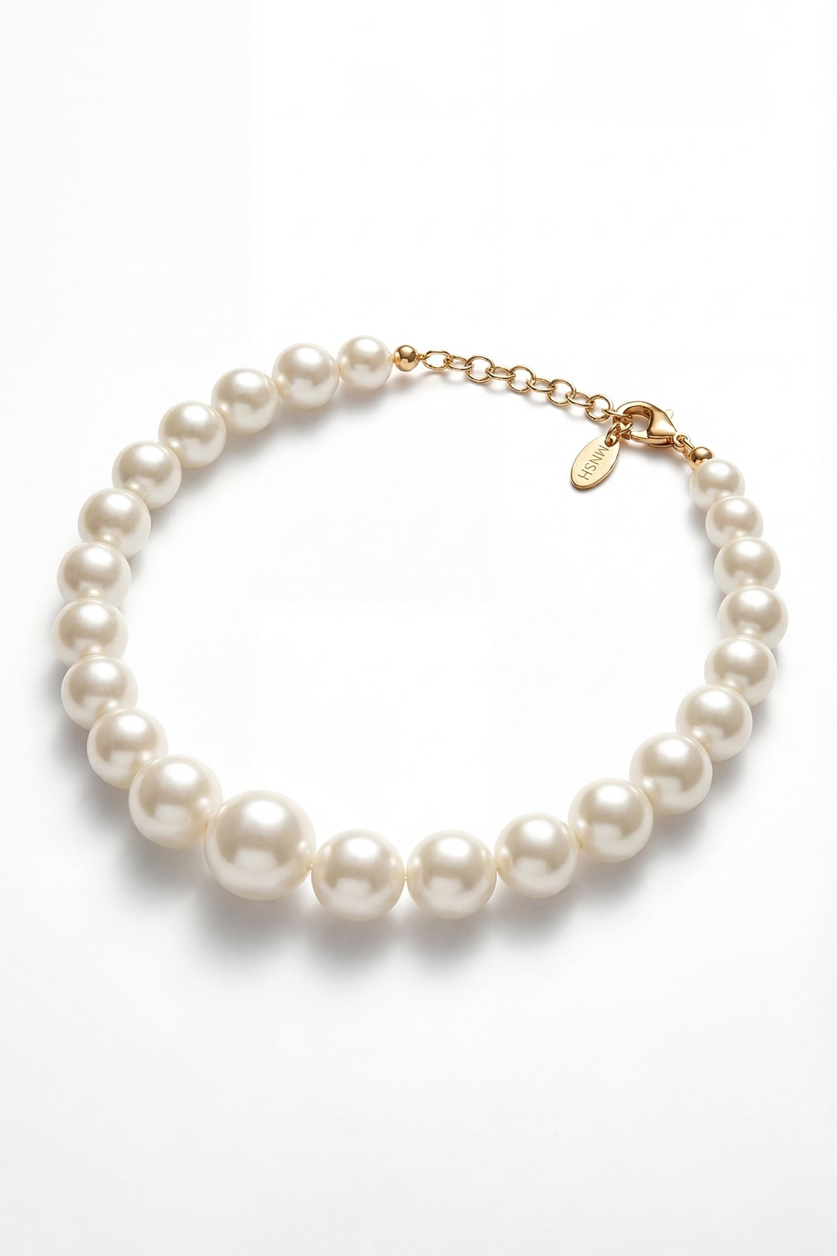 Gold Plated Pearl Choker Necklace