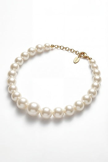 Gold Plated Pearl Choker Necklace