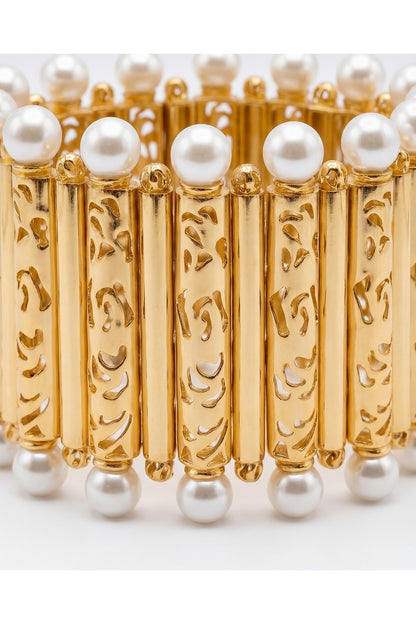 Gold Plated Pearl Bracelet
