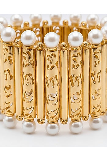 Gold Plated Pearl Bracelet