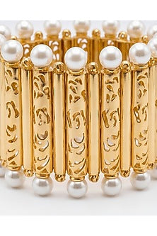 Gold Plated Pearl Bracelet