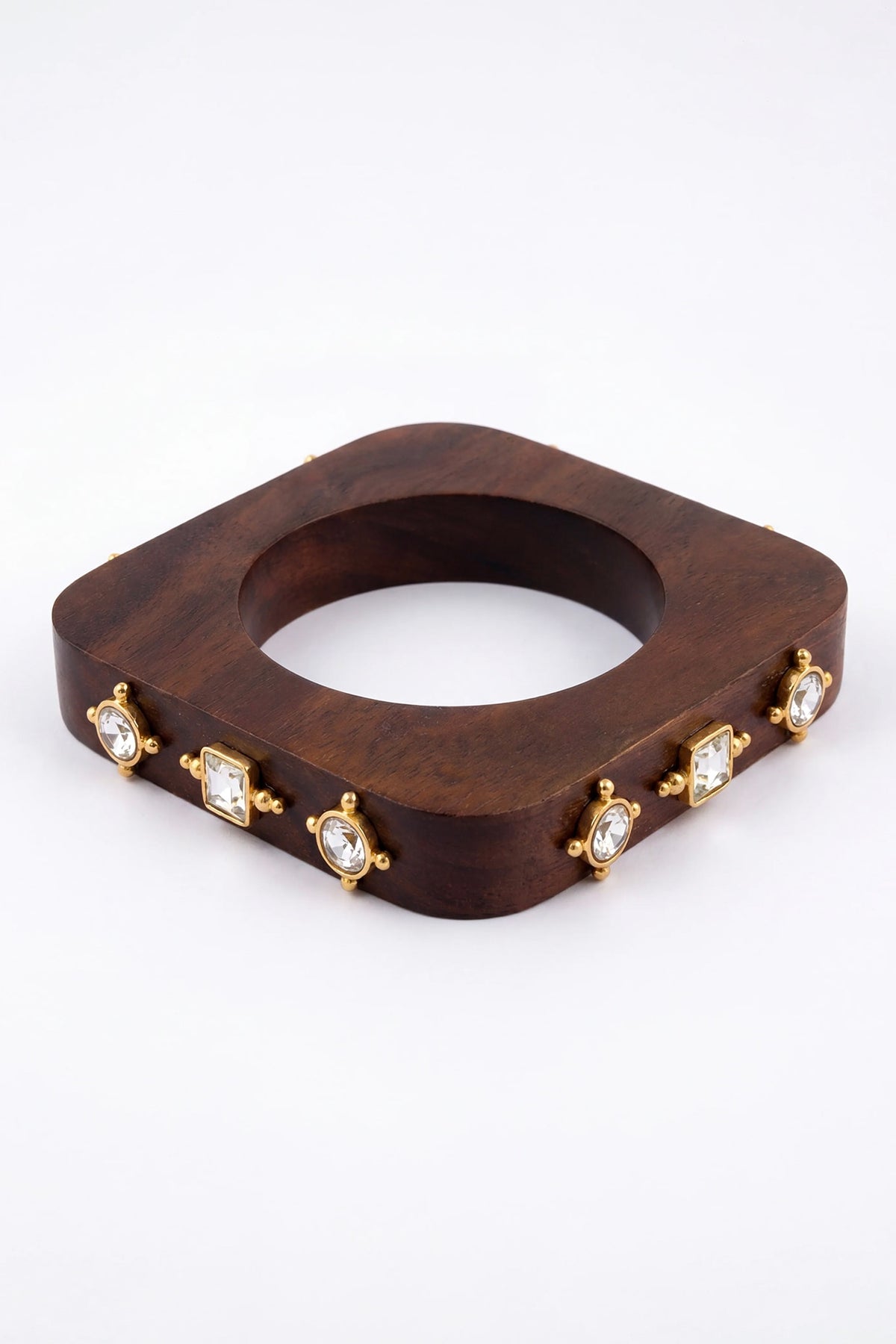 Brown Kundan Polki Bangle