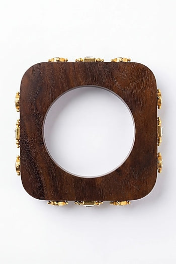 Brown Kundan Polki Bangle