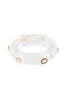 White Kundan Polki Bangle